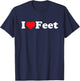 I Love Feet T-Shirt - T-Shirt | Navy