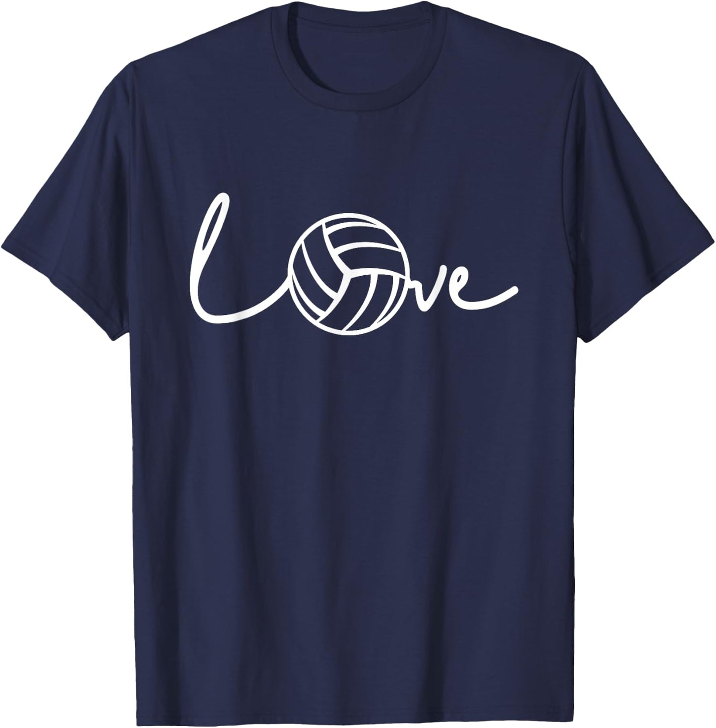 Love Volleyball Design For Players and Coaches on Gameday T-Shirt - T-Shirt | Navy