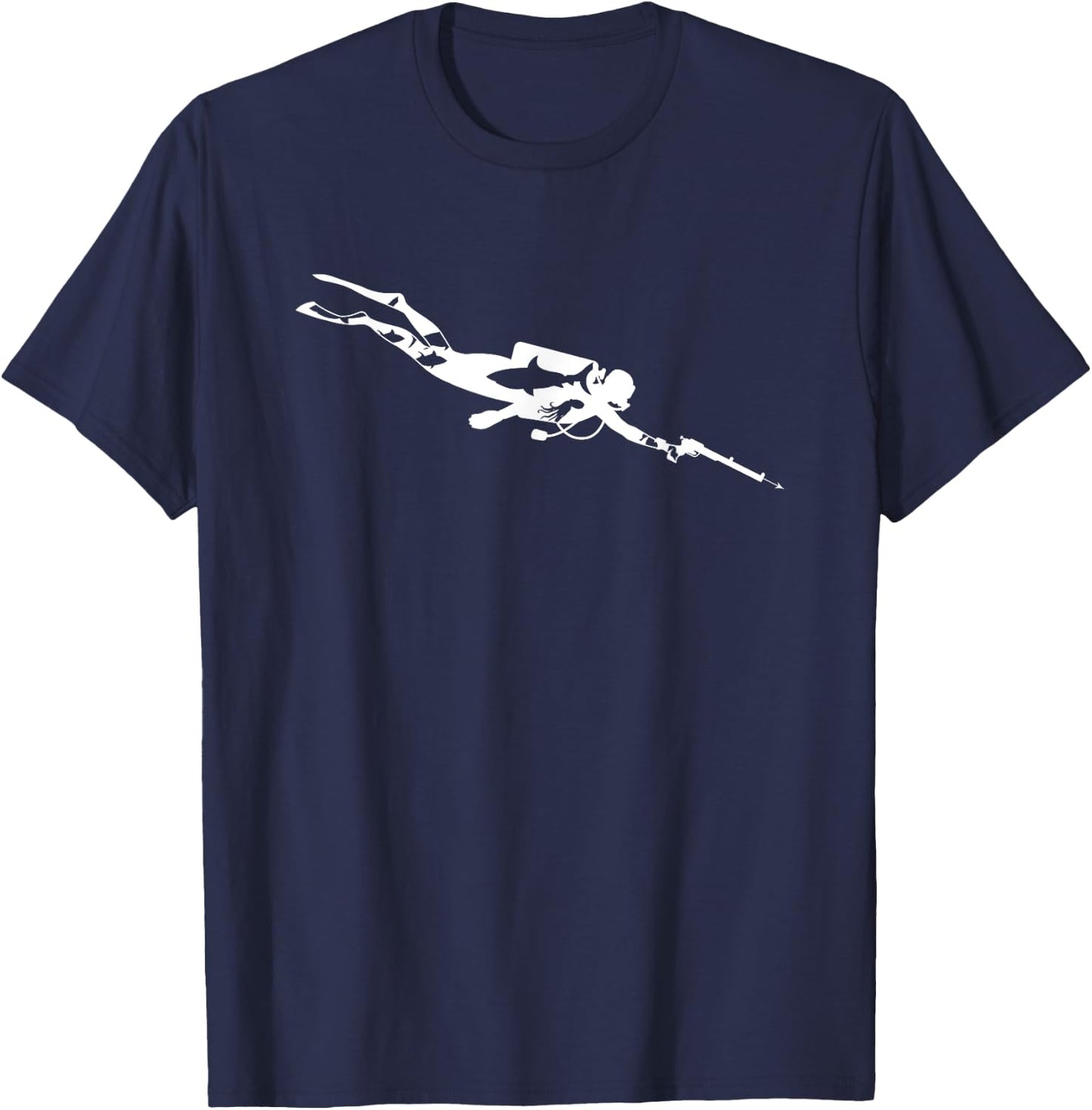 Spearfisher Spear Fishing Silhouette Spearfishing T-Shirt - T-Shirt | Navy