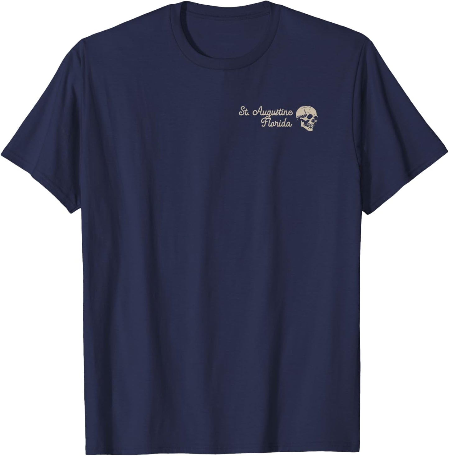 St. Augustine Florida FL Retro Surfer Front & Back T-Shirt - T-Shirt | Navy