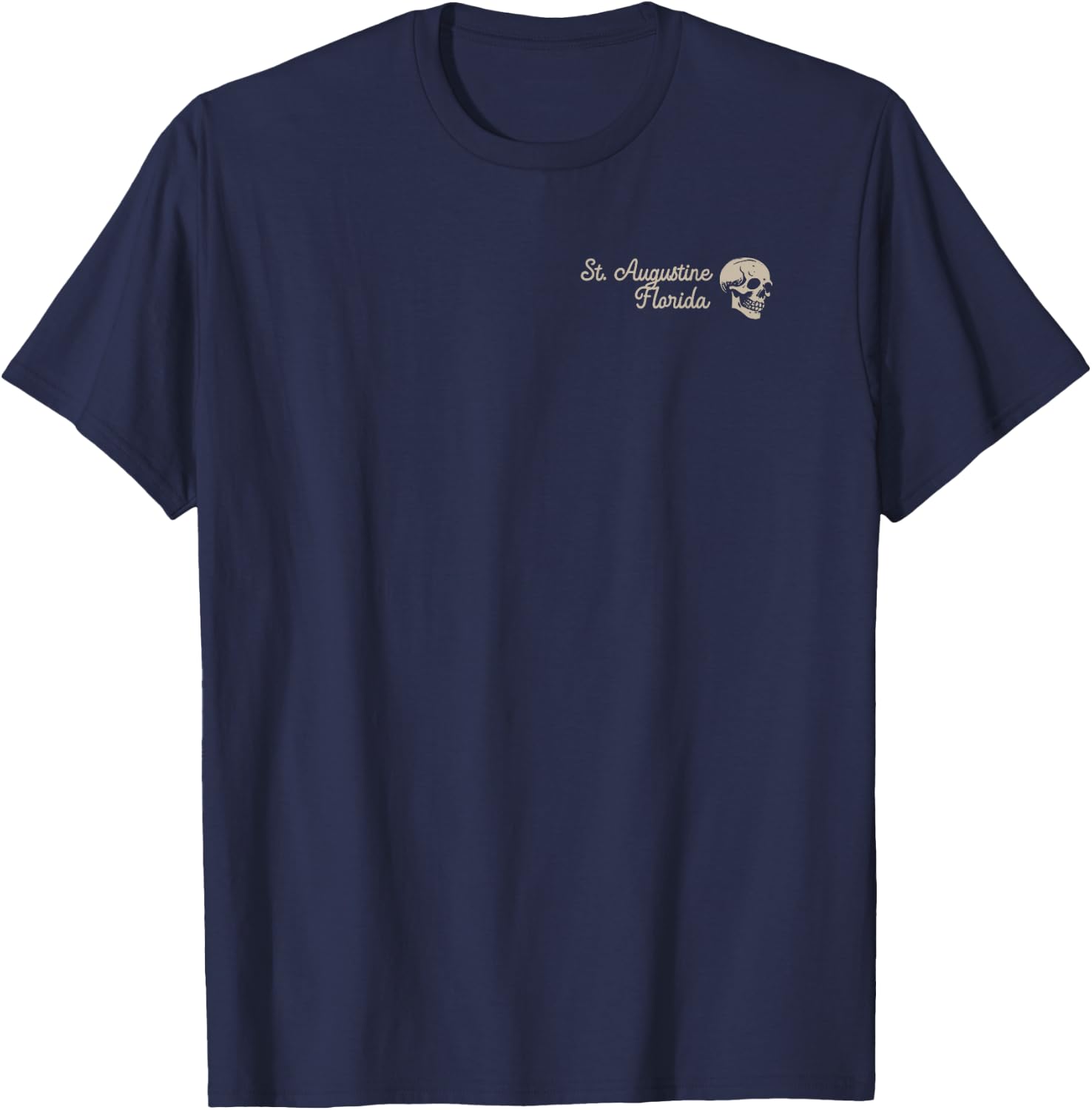 St. Augustine Florida FL Retro Surfer Front & Back T-Shirt - T-Shirt | Navy