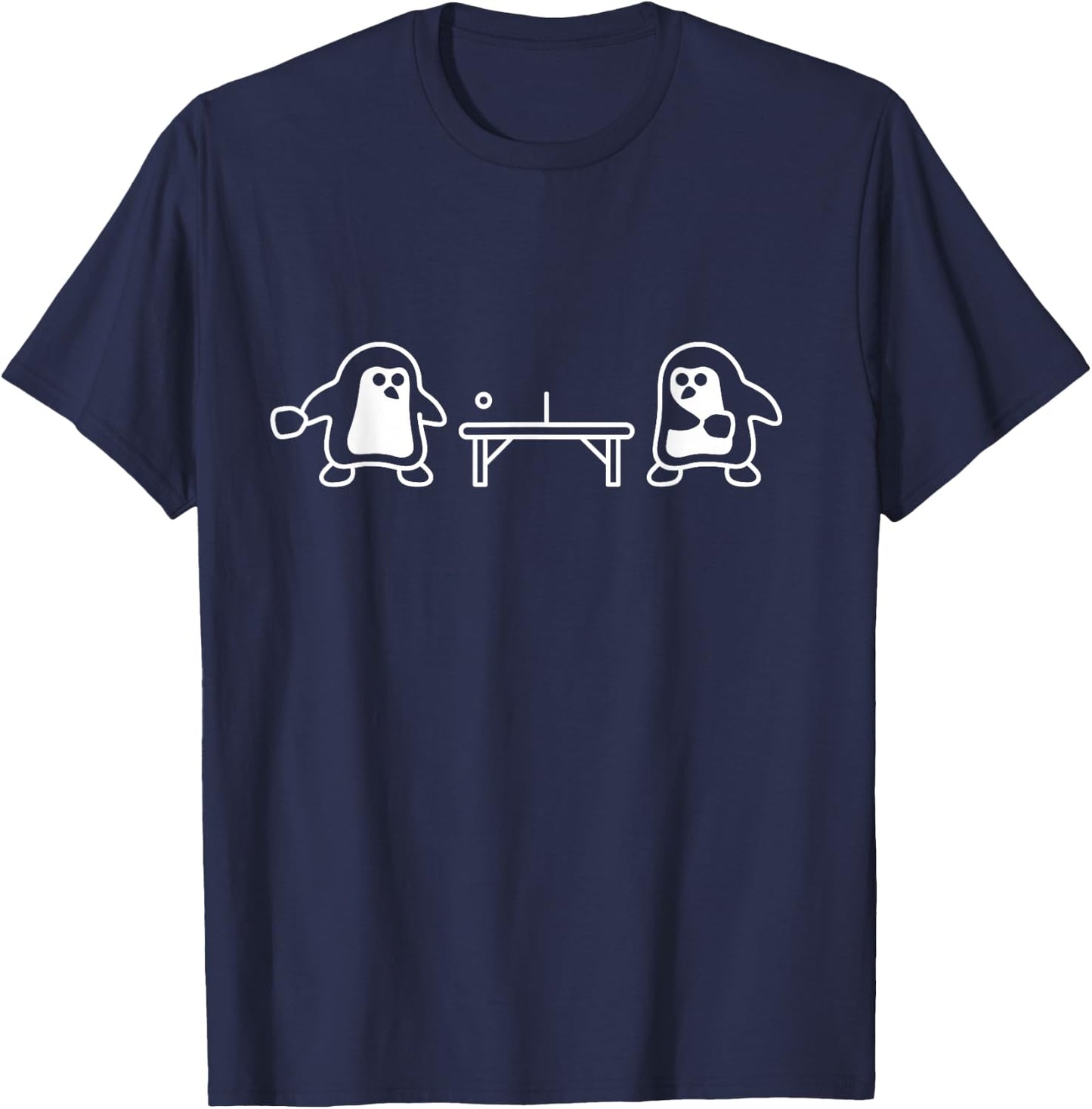 Table Tennis Penguin Lover Ping Pong Player Coach T-Shirt - T-Shirt | Navy