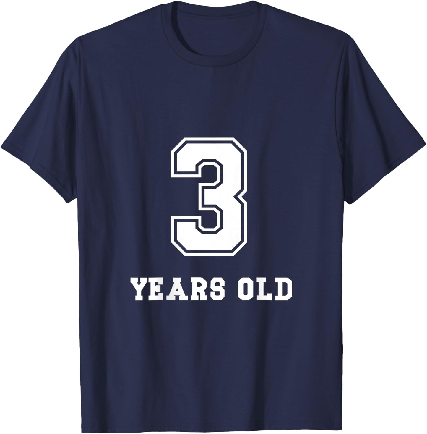 Kids 3 Years Old Birthday Three Soccer Baseball Sport Boys Kids T-Shirt - T-Shirt | Navy