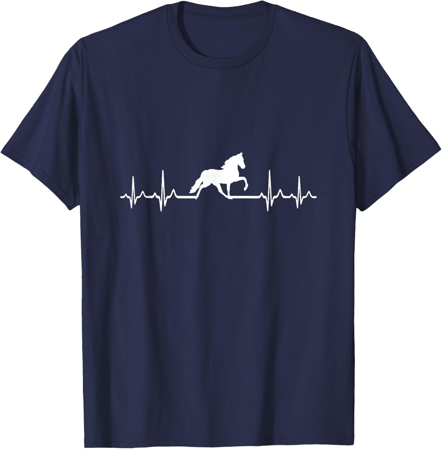 Heartbeat Horse - ECG Pulse Tennessee Walker T-Shirt - T-Shirt | Navy