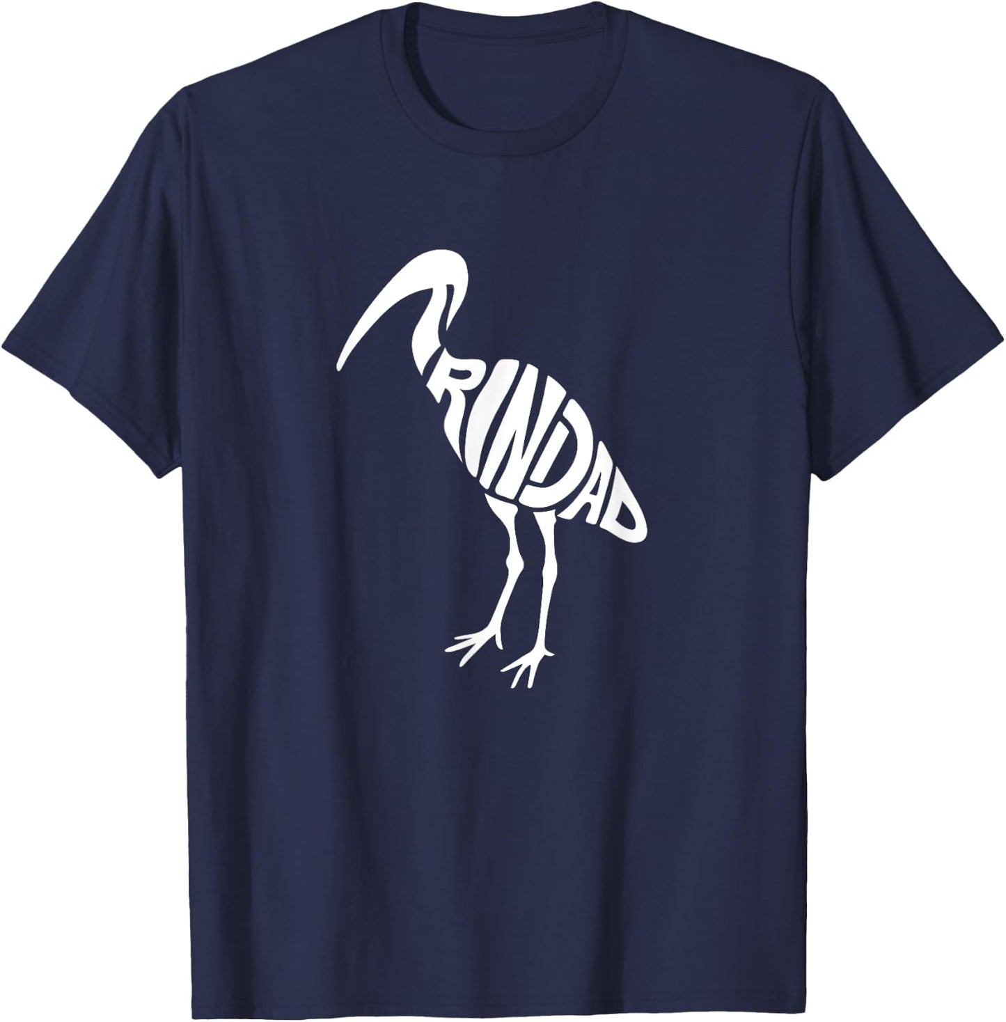 Trinidad and Tobago Scarlet Ibis Bird Word Art - Cute Animal T-Shirt - T-Shirt | Navy