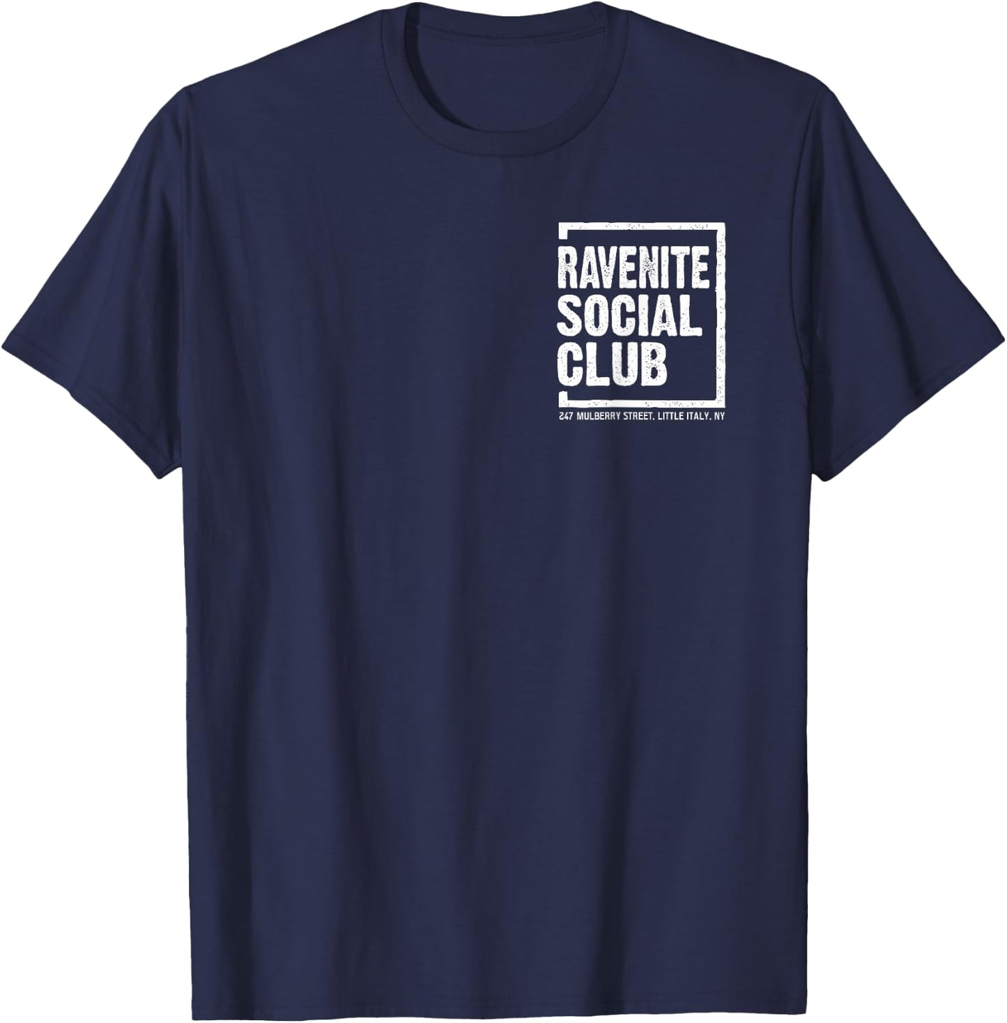 Ravenite Social Club (small design) T-Shirt - T-Shirt | Navy