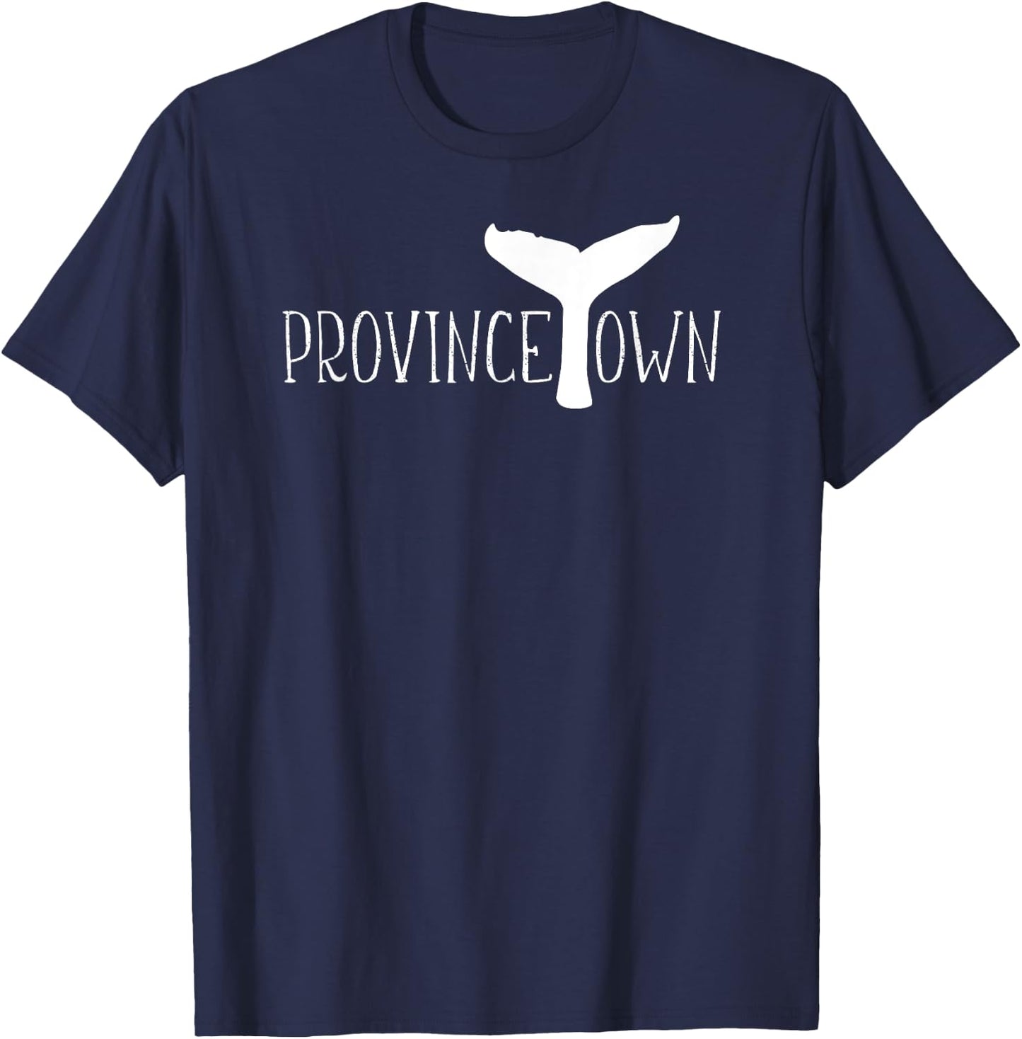 Provincetown Massachusetts Whale Tail Coastal Whale Watching T-Shirt - T-Shirt | Navy