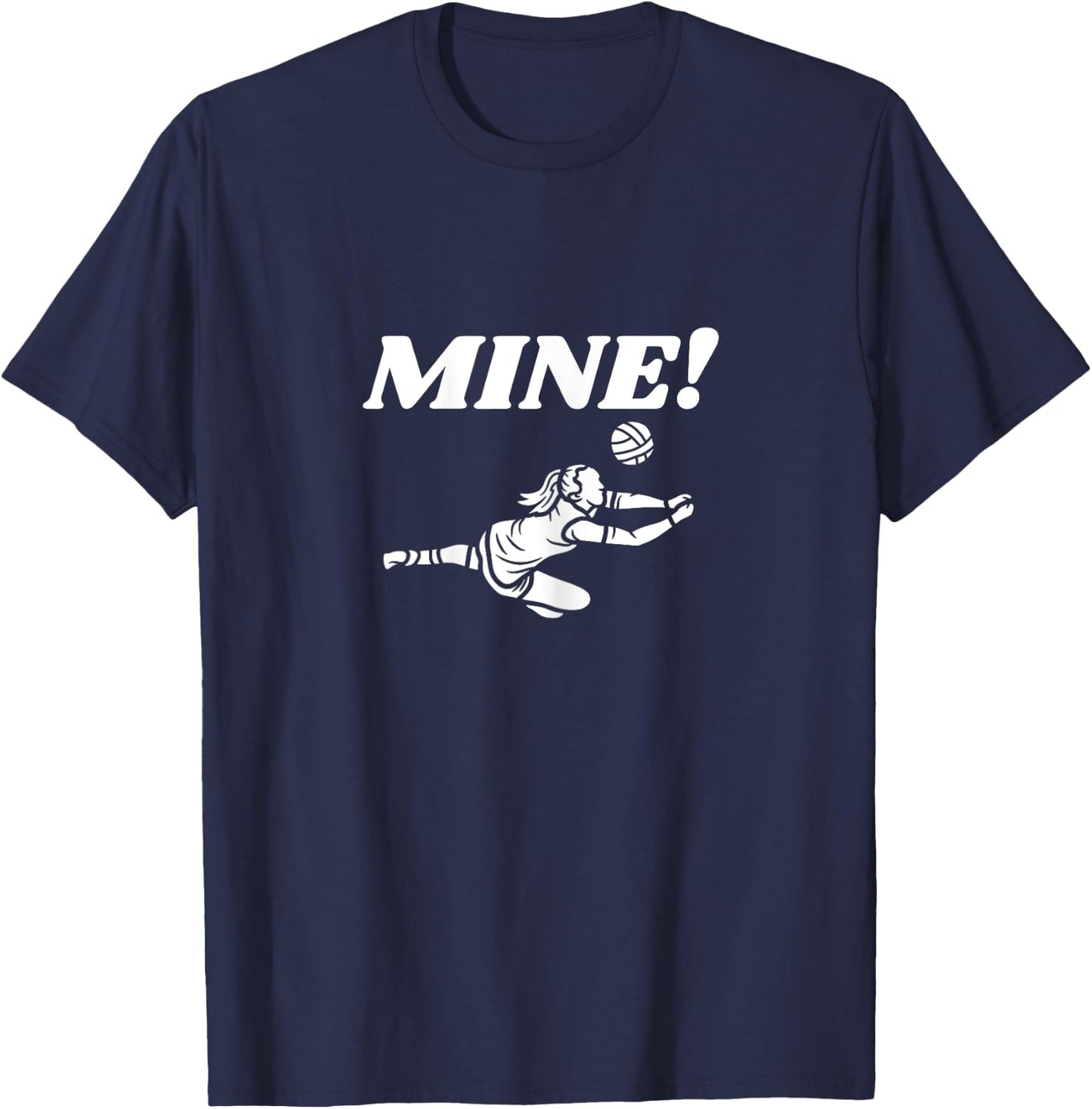 Volleyball Digging Divas Defensive Specialist Libero T-Shirt - T-Shirt | Navy