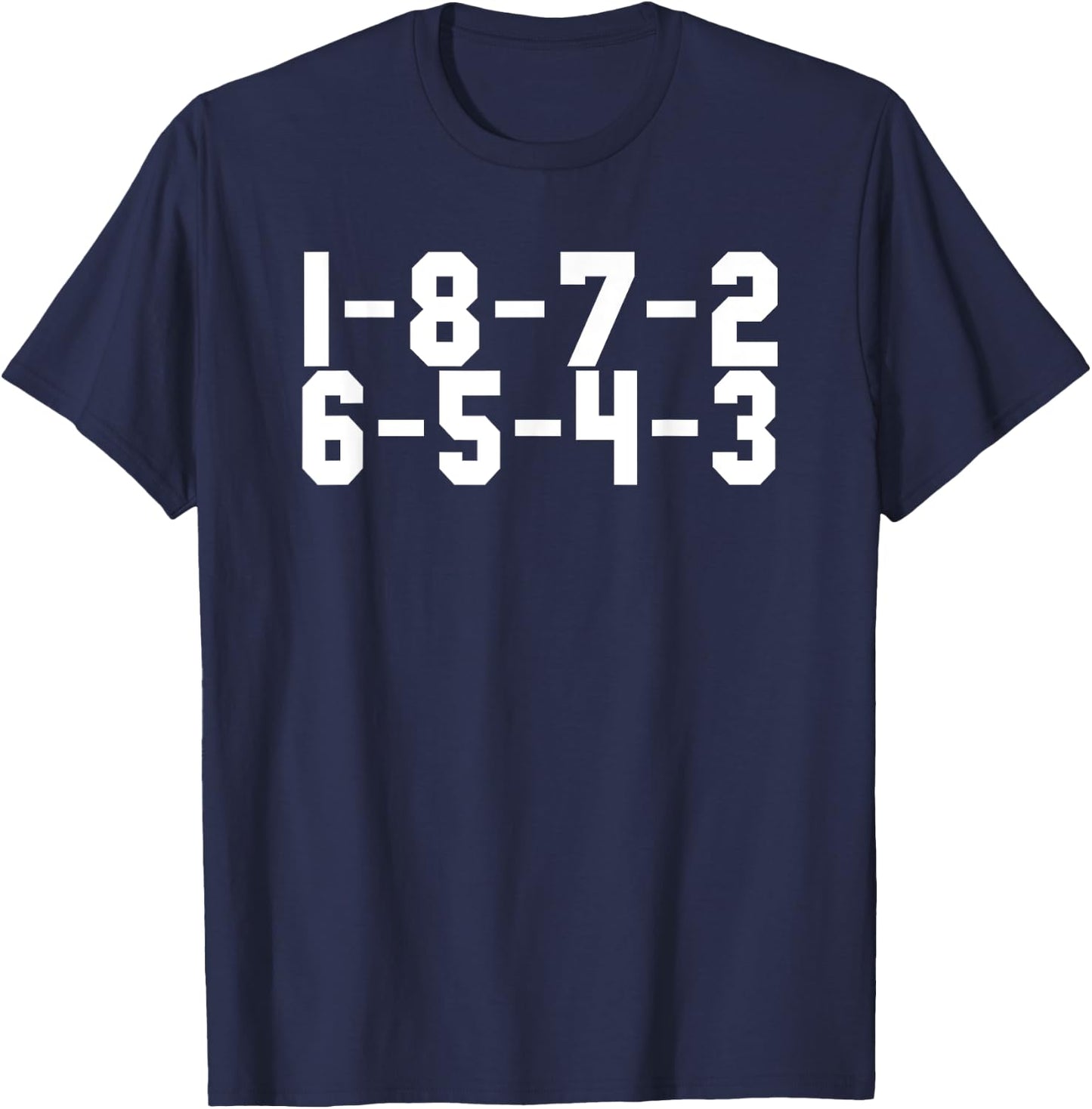 V8 Engine 1-8-7-2-6-5-4-3 Fire Order T-Shirt - T-Shirt | Navy