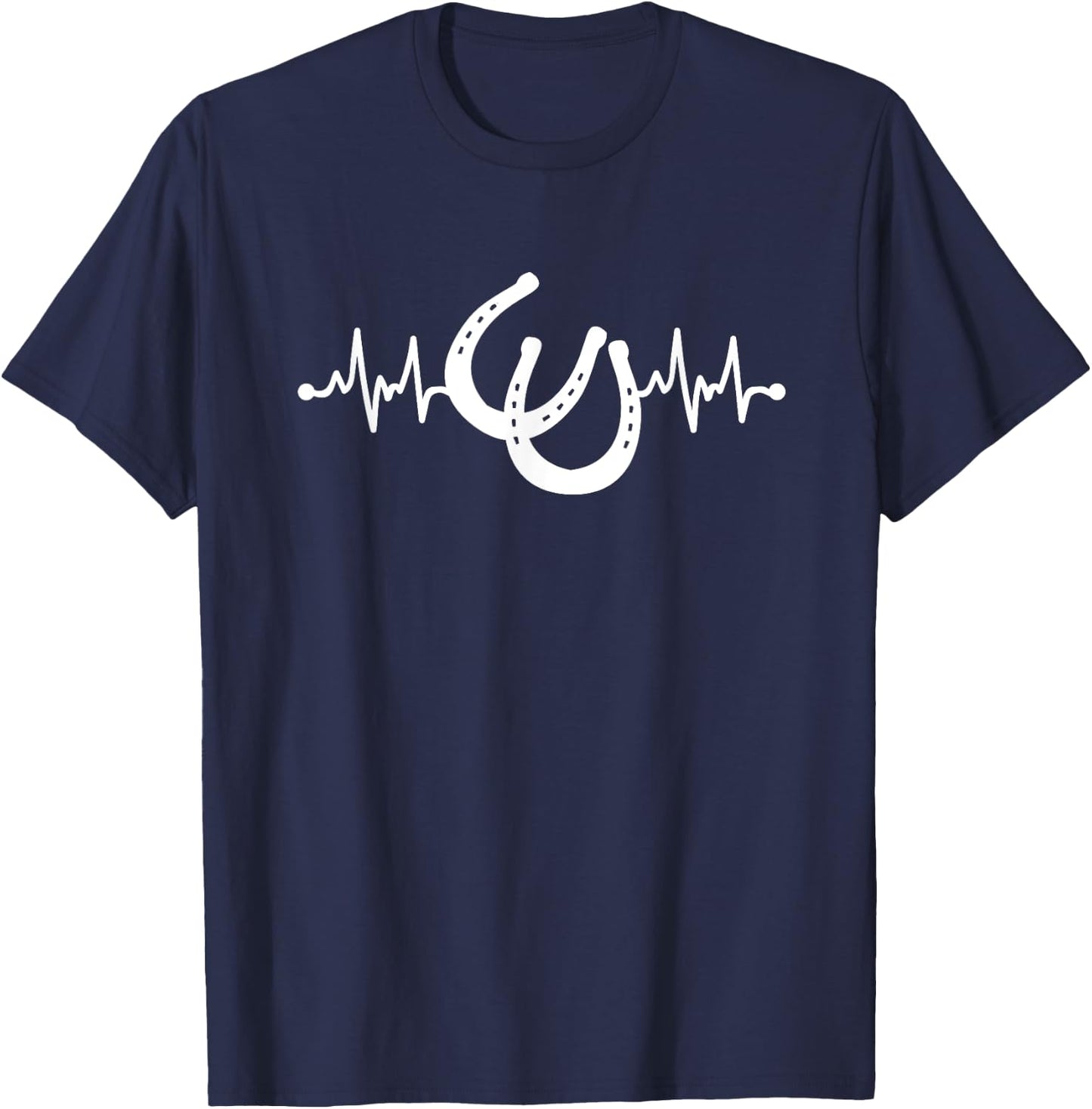 Heartbeat Horse Lover Clothing - Horse Heartbeat T-Shirt - T-Shirt | Navy