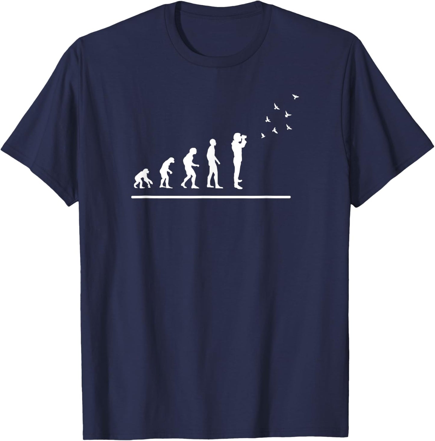 Bird Watching Evolution Funny Bird Watching T-Shirt - T-Shirt | Navy