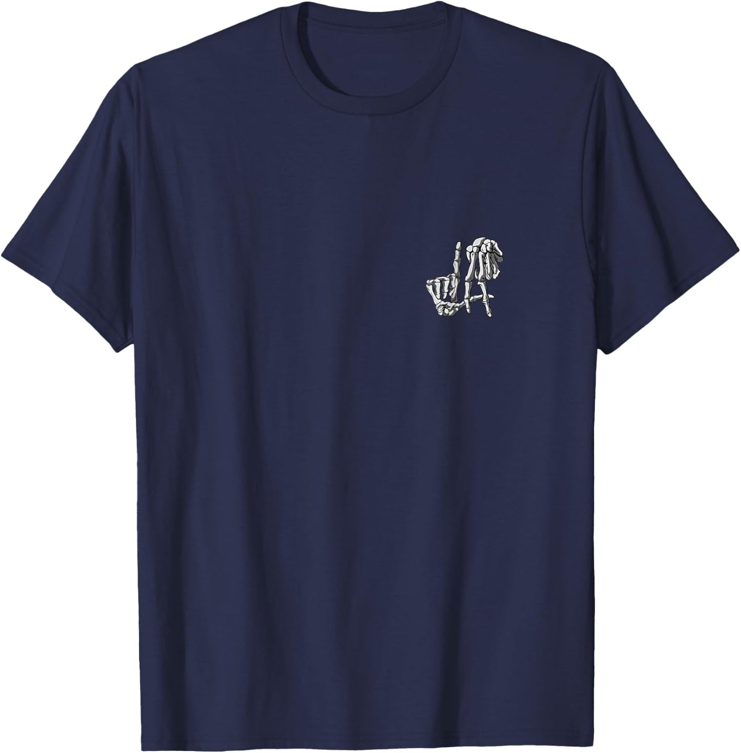 LA Hands Skeleton Original Los Angeles Hand Sign Halloween T-Shirt - T-Shirt | Navy