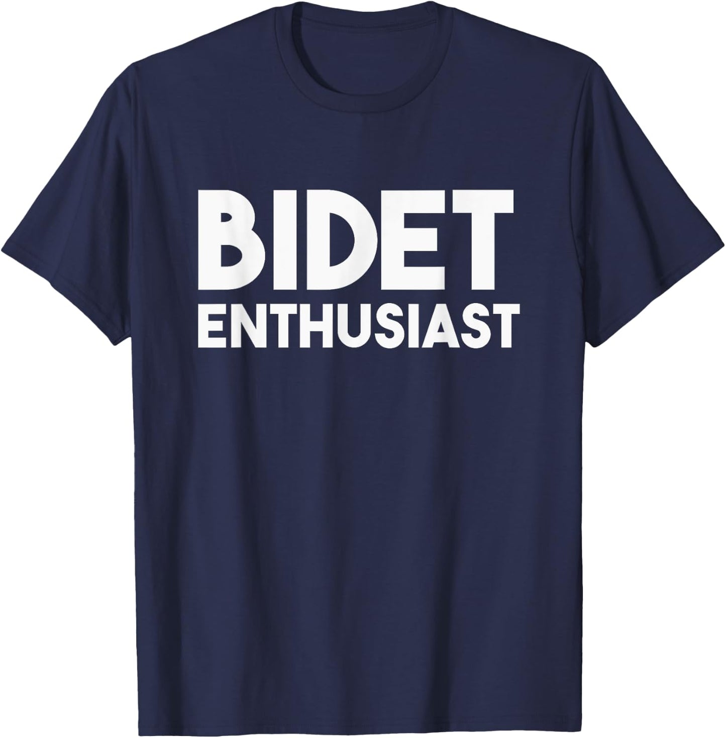 Funny Potty Gift "Bidet Enthusiast" T-Shirt - T-Shirt | Navy