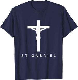 Saint Gabriel the Archangel Traditional Catholic Prayer T-Shirt - T-Shirt | Navy