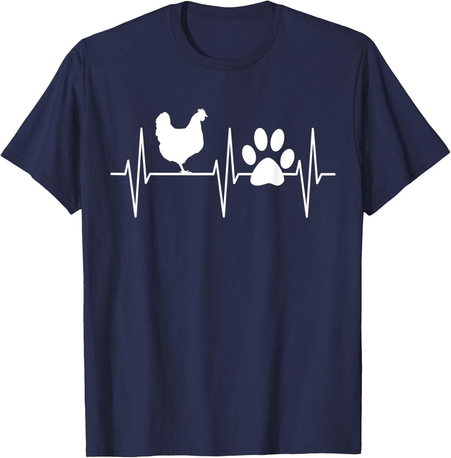 Chicken Shirt Funny Dog Lover Chicken Farmer Chicken Lover T-Shirt - T-Shirt | Navy