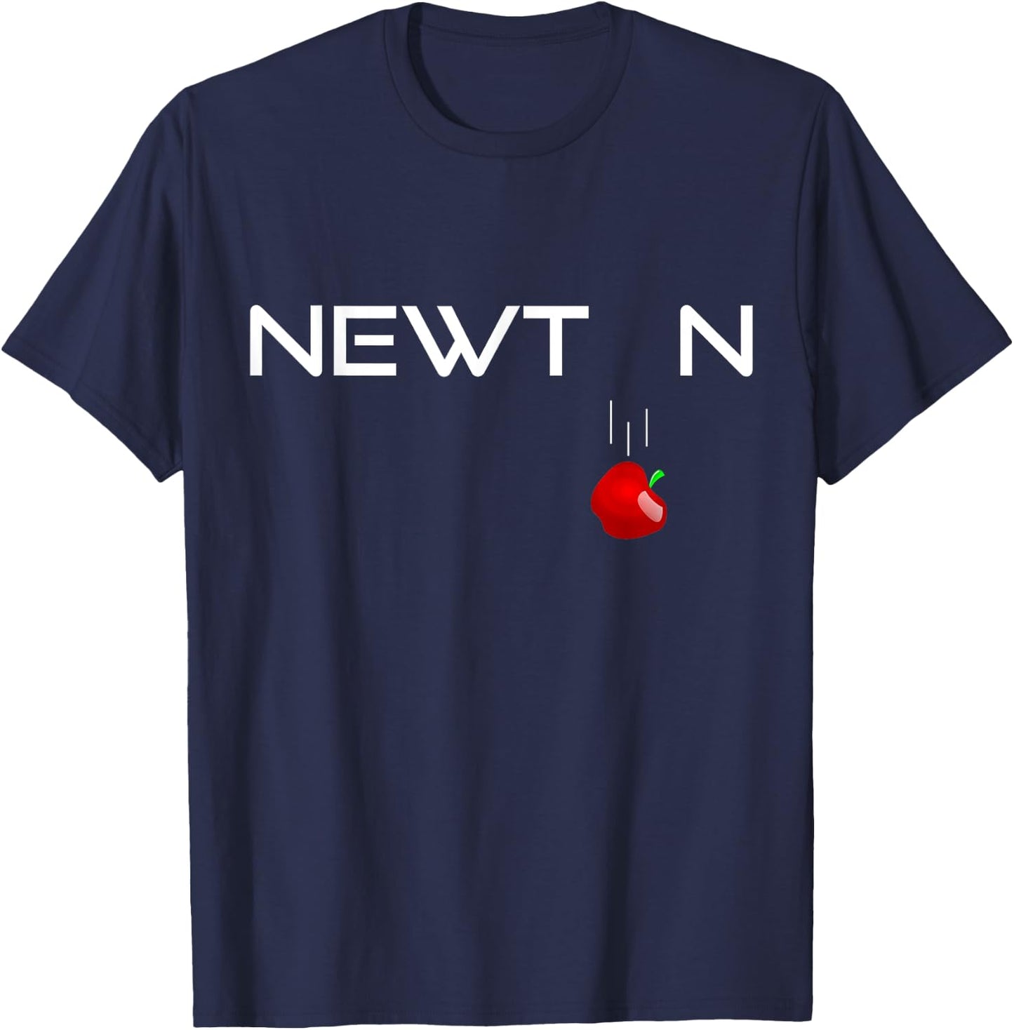 Isaac Newton, Physicist, Mathematician, Gravity Apple Art T-Shirt - T-Shirt | Navy