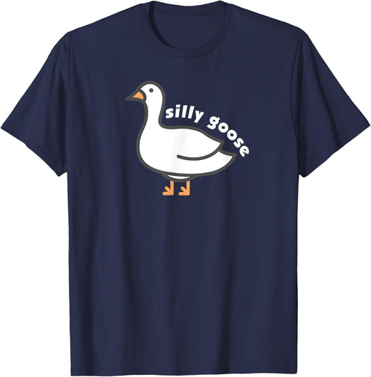 Silly Goose university funny meme joke apparel Trendy jumper T-Shirt - T-Shirt | Navy