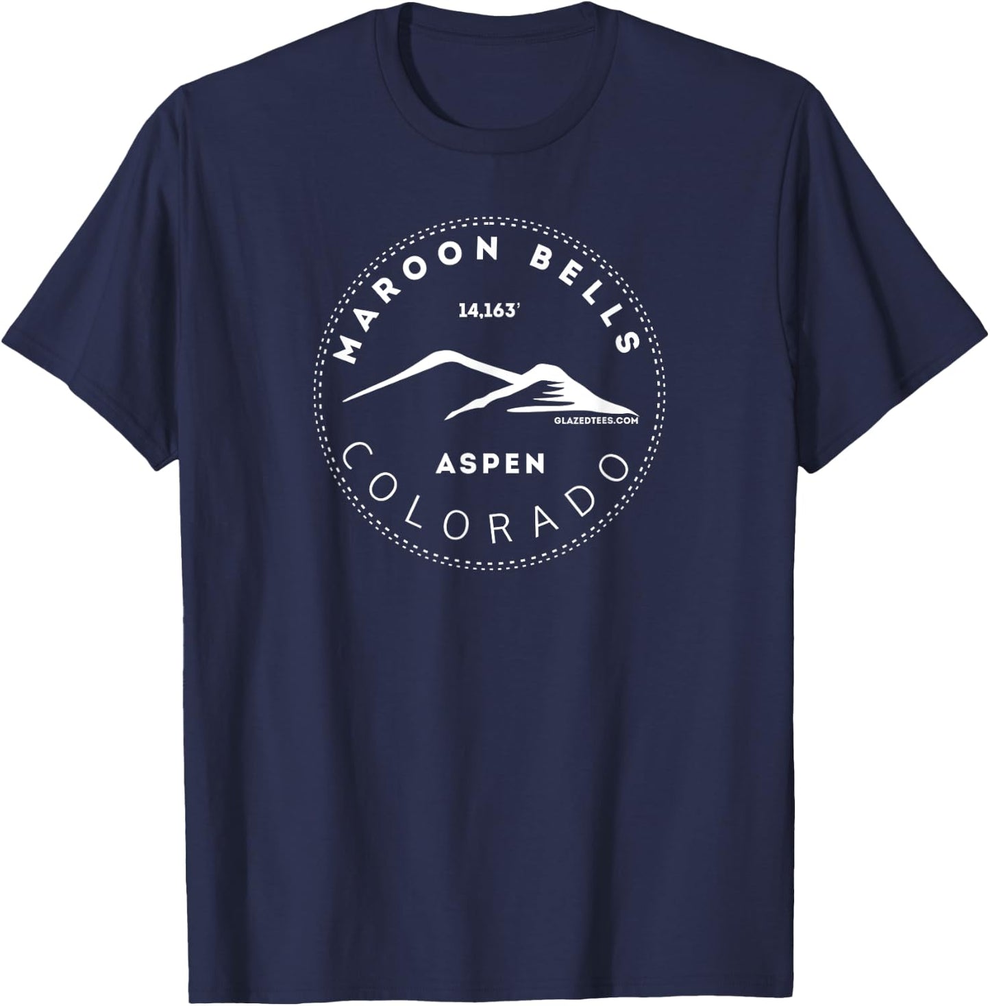Maroon Bells Aspen Colorado Big Mountain Adventure T-Shirt - T-Shirt | Navy