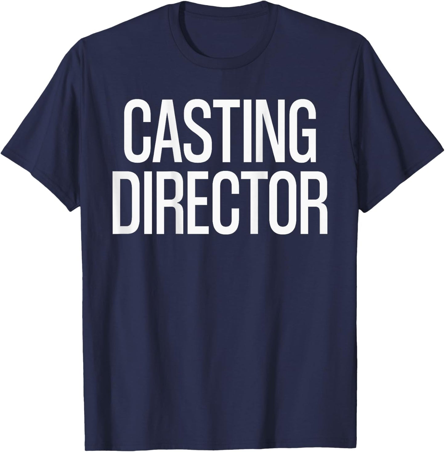 Bold Casting Director Text PRINT ON BACK | Film Crew T-Shirt - T-Shirt | Navy