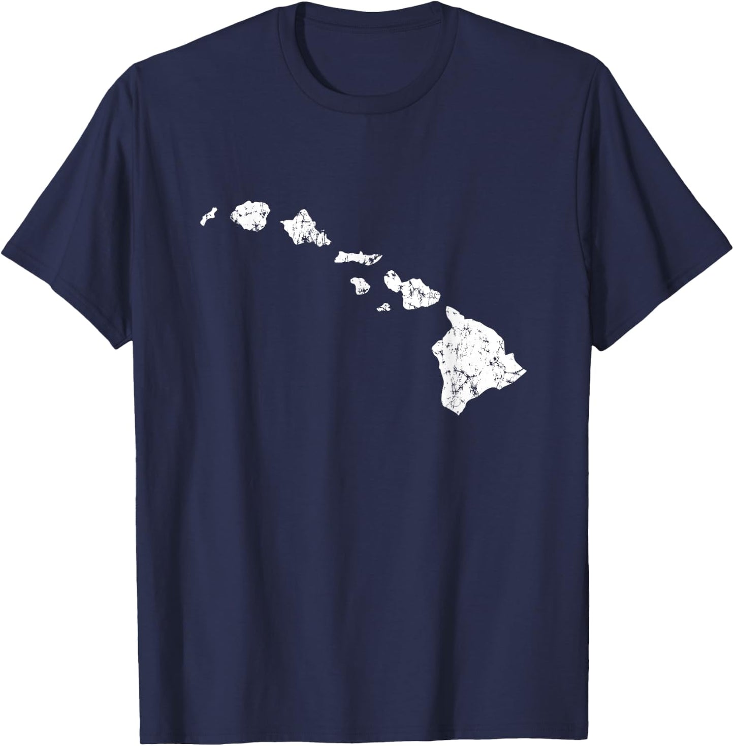 Hawaii Vintage Style Hawaiian Island Chain T-Shirt - T-Shirt | Navy