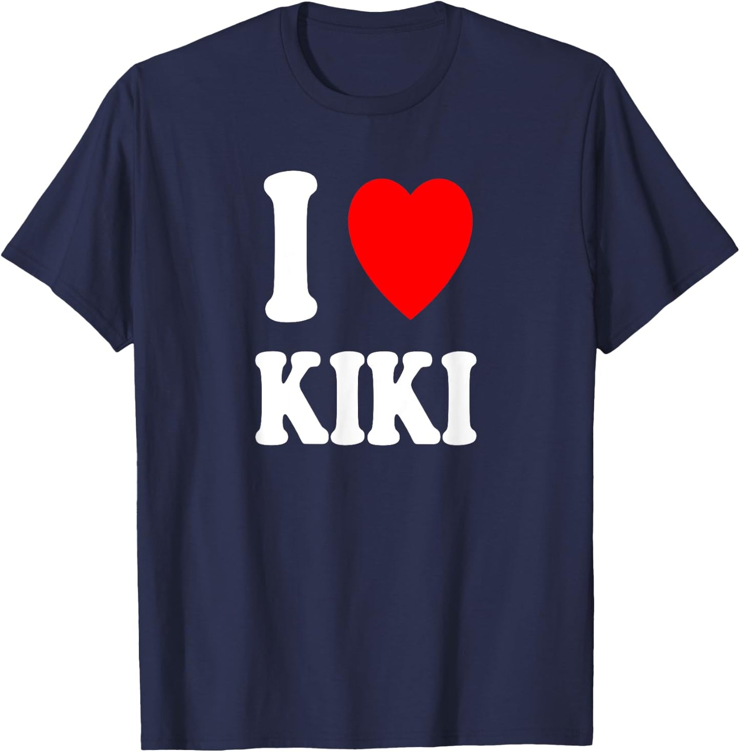 I Heart (Love) Kiki Cute Matching Couple Spouse T-Shirt - T-Shirt | Navy