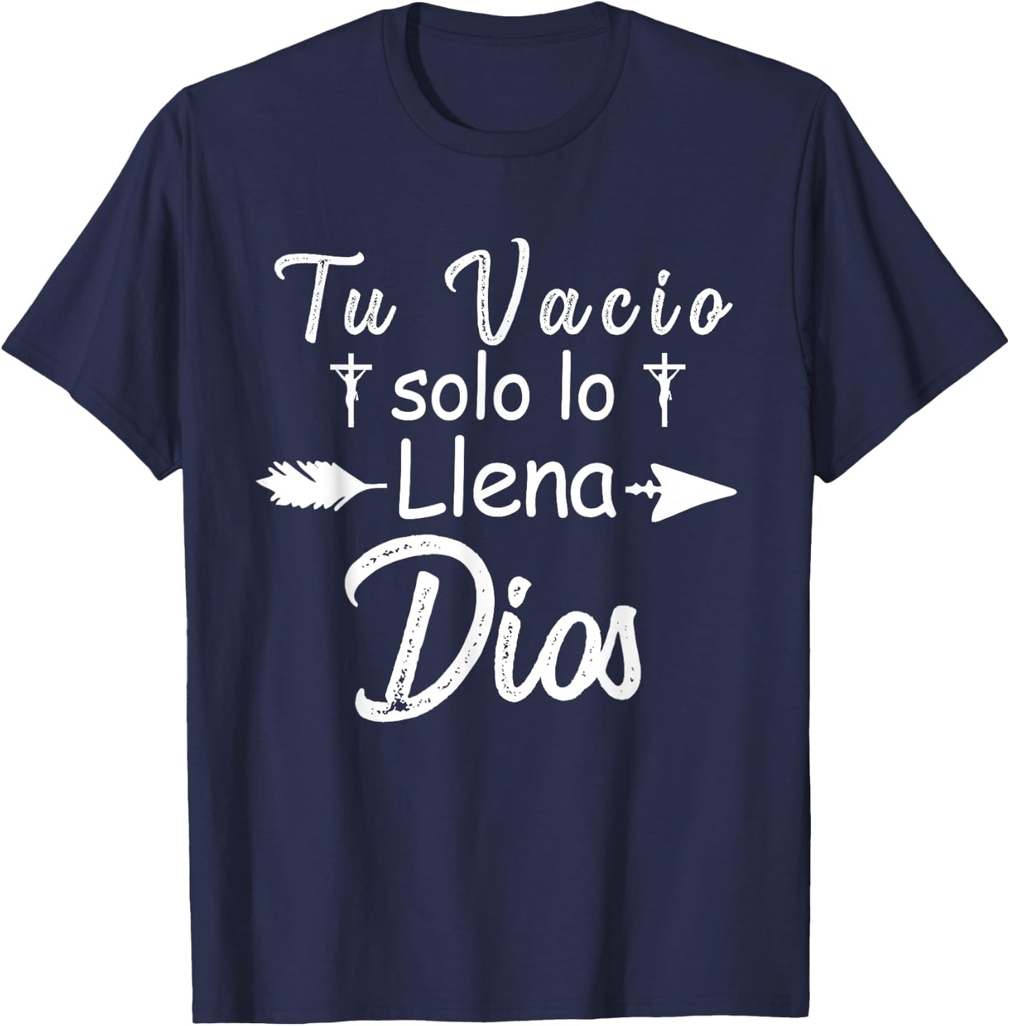 Camiseta cristiana Para Mujer Y Mujer en espanol Cristiano T-Shirt - T-Shirt | Navy