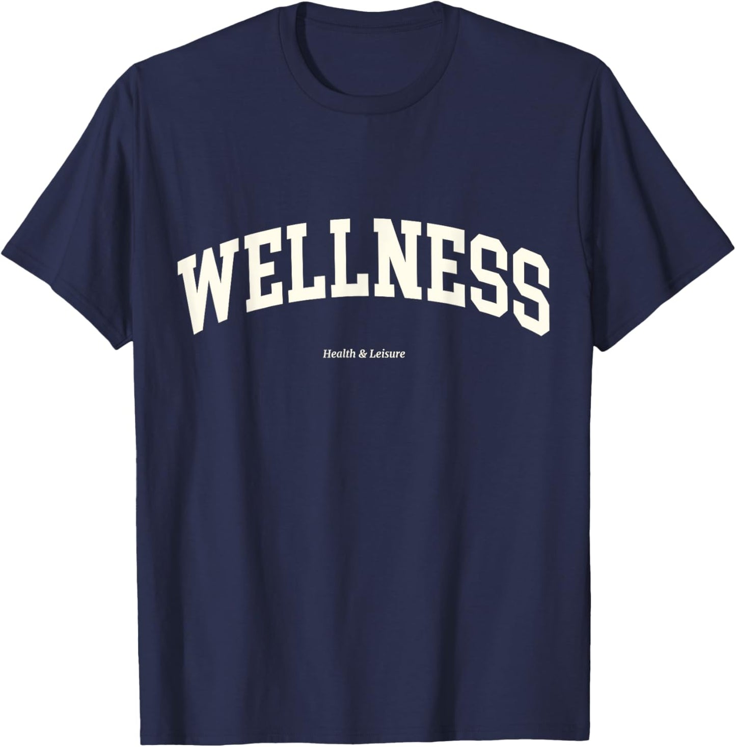 Wellness Retro Health Club Sporty 90s Athleisure Aesthetic T-Shirt - T-Shirt | Navy