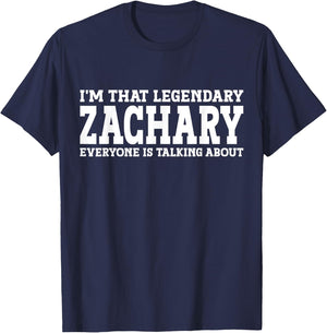 Zachary Personal Name Funny Zachary T-Shirt - T-Shirt | Navy