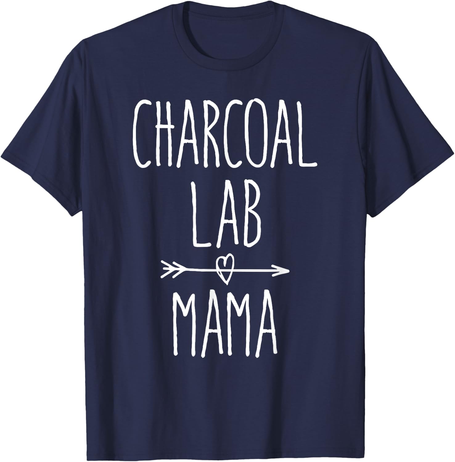 Charcoal Lab Mama Cute Charcoal Labrador Retriever Mom T-Shirt - T-Shirt | Navy