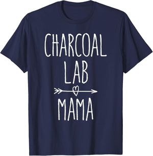 Charcoal Lab Mama Cute Charcoal Labrador Retriever Mom T-Shirt - T-Shirt | Navy