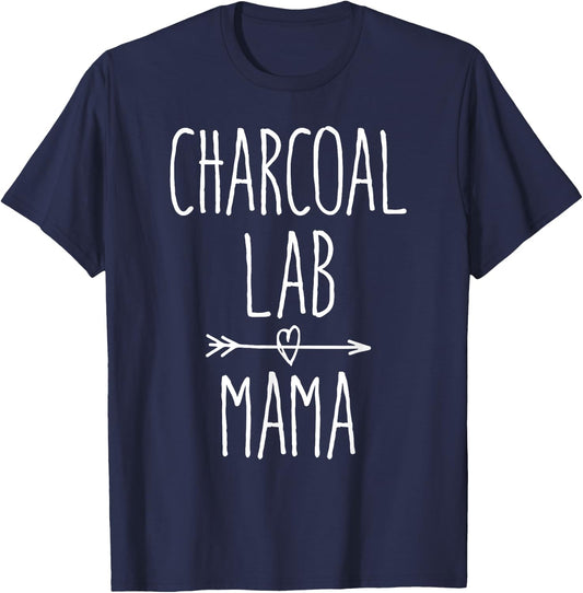 Charcoal Lab Mama Cute Charcoal Labrador Retriever Mom T-Shirt - T-Shirt | Navy