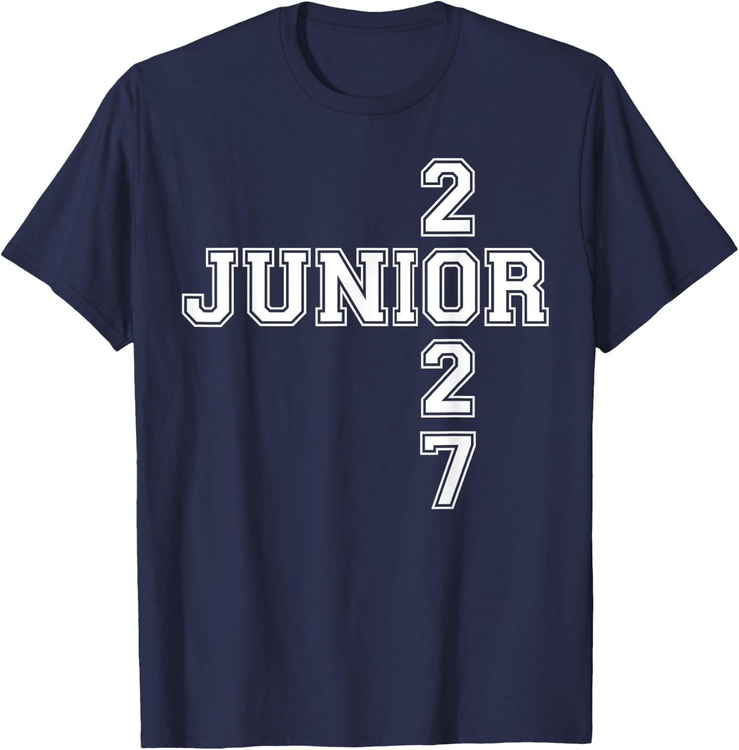 Junior 2027 Class High School Student College T-Shirt - T-Shirt | Navy