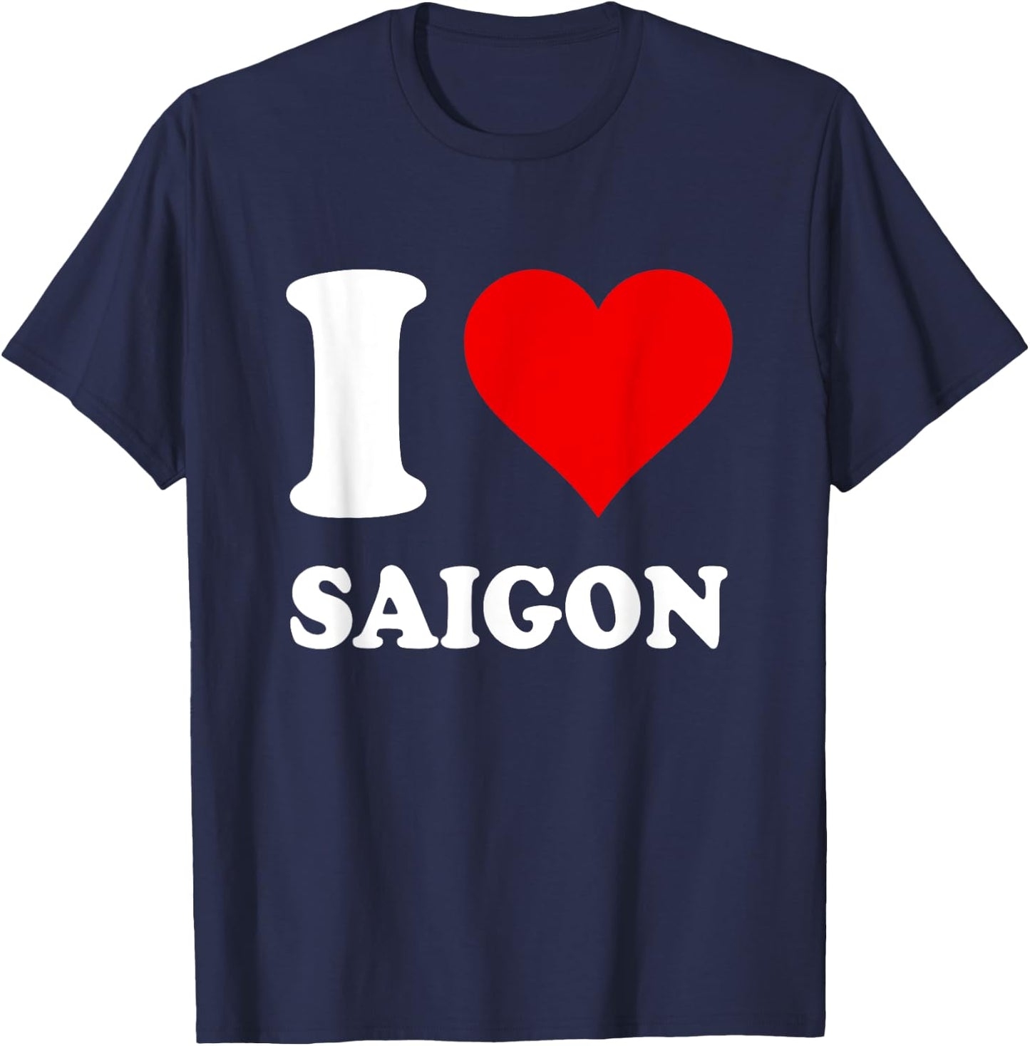 Red Heart I Love Saigon T-Shirt - T-Shirt | Navy