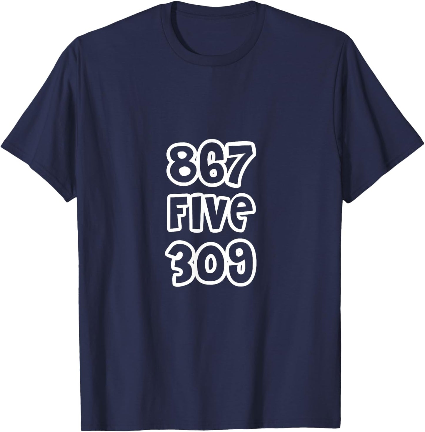8675309 Nostalgic and Funny 80s T-Shirt - T-Shirt | Navy