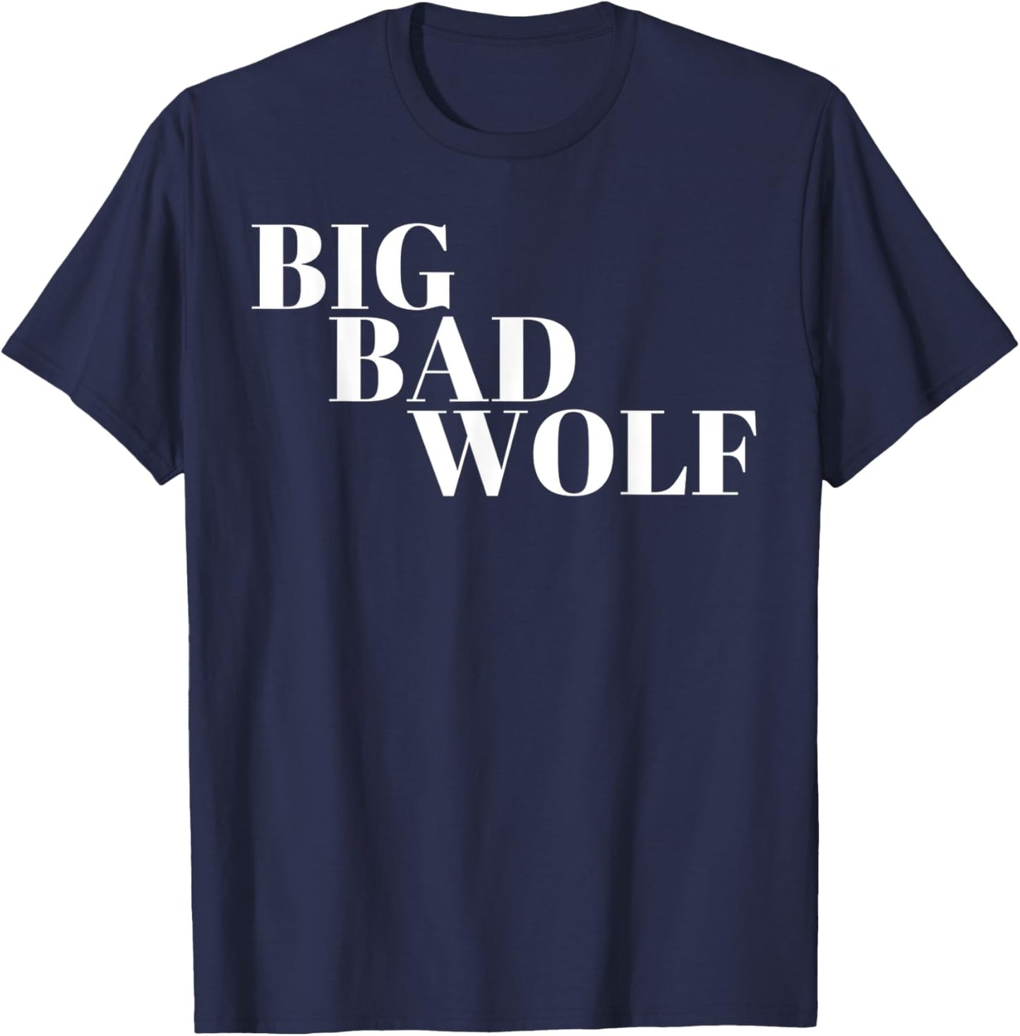 Big Bad Wolf White T-Shirt - T-Shirt | Navy