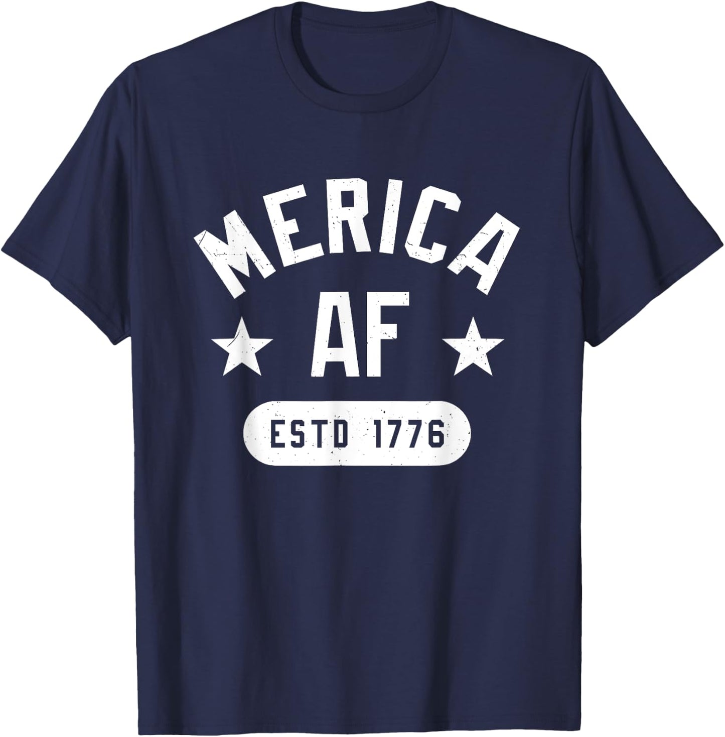 Funny Merica AF EST 1776 AF 's, Women T-Shirt - T-Shirt | Navy