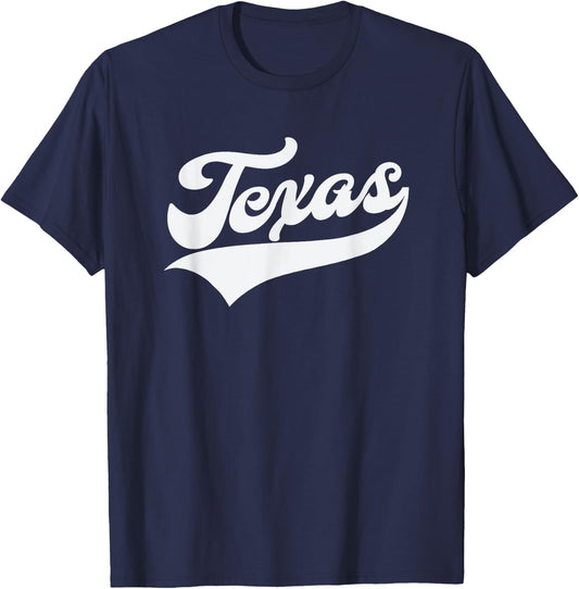 Texas - Retro / Throwback Design - Classic T-Shirt - T-Shirt | Navy