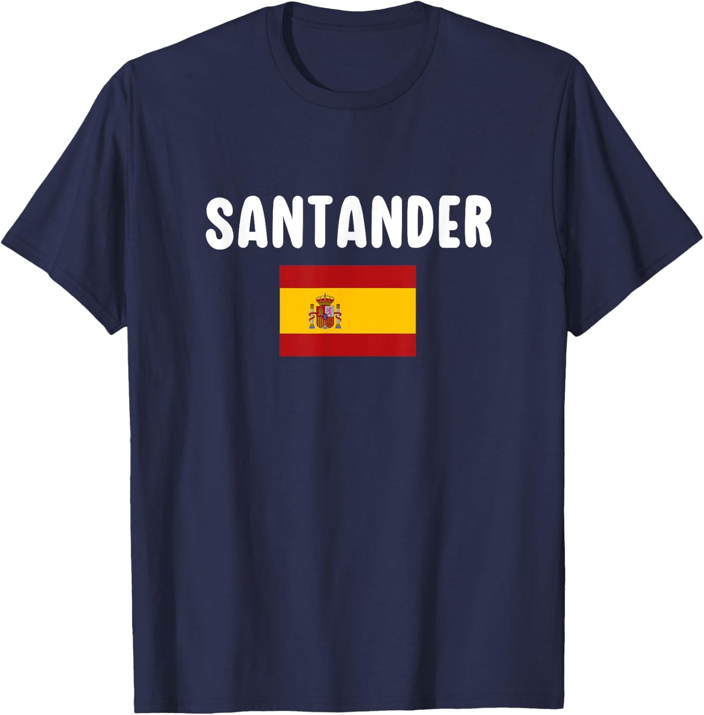 Santander Spain Souvenir Spanish Flag Vacation Espana T-Shirt - T-Shirt | Navy