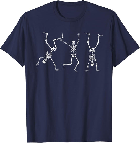 Dancing Skeletons Halloween Costume T-Shirt - T-Shirt | Navy
