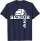 Senior Class of 2024 Volleyball Seniors School Graduation T-Shirt - T-Shirt | Navy