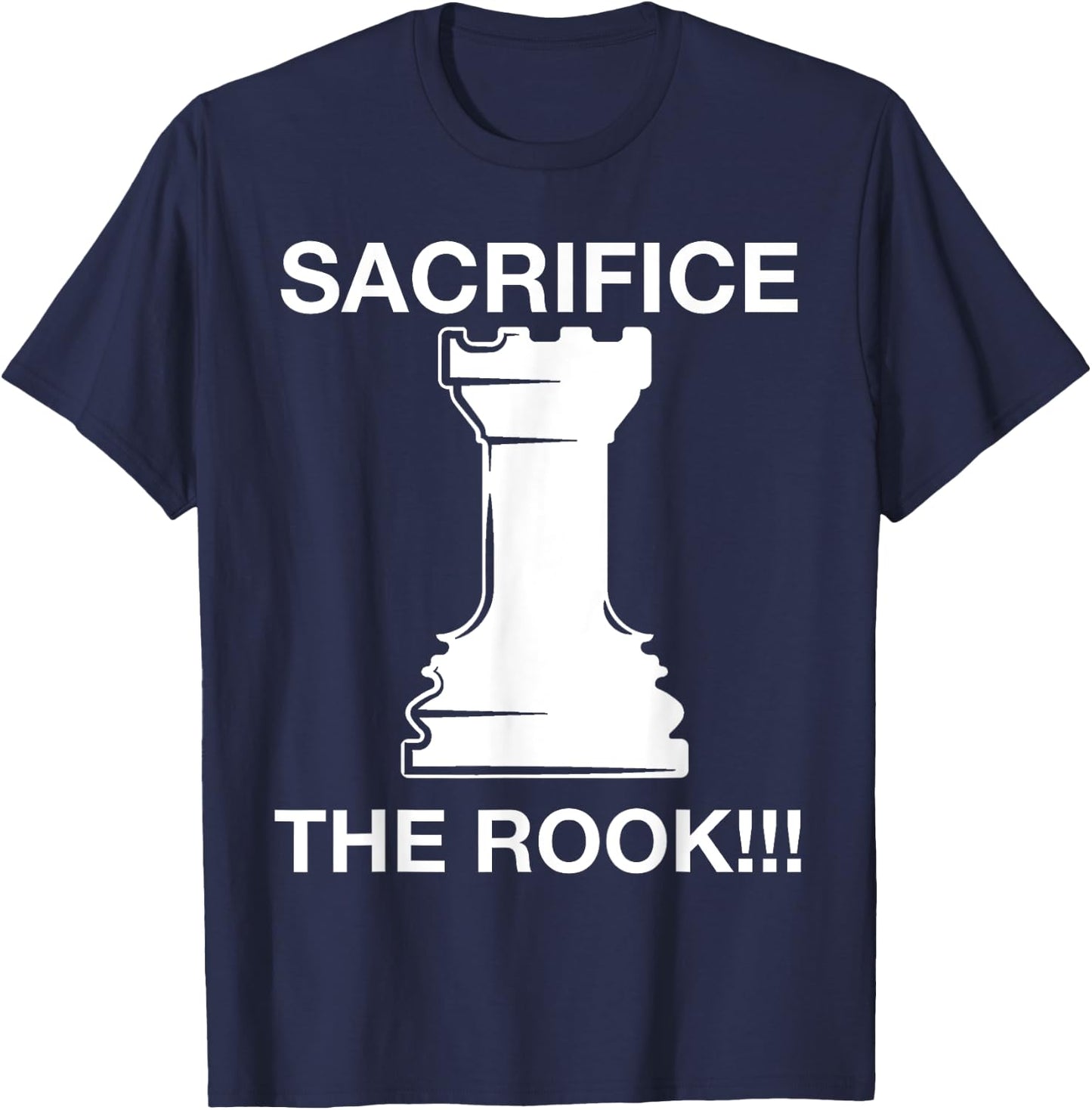 Funny Chess Player Chess Sacrifice the Rook Meme Online Game T-Shirt - T-Shirt | Navy