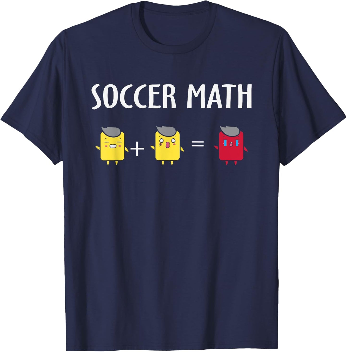 Soccer Math Funny Card Penalty, Funny Soccer T-Shirt - T-Shirt | Navy