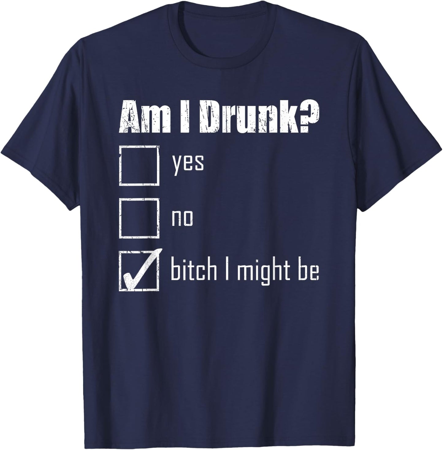 Drinking Drunk Bachelorette Am I Drunk Beer Bride Costume T-Shirt - T-Shirt | Navy
