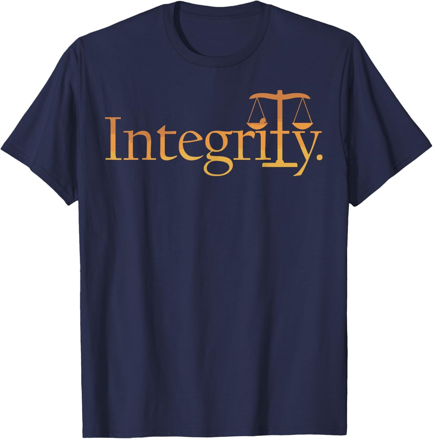 Integrity Word Slogan Statement T-Shirt - T-Shirt | Navy