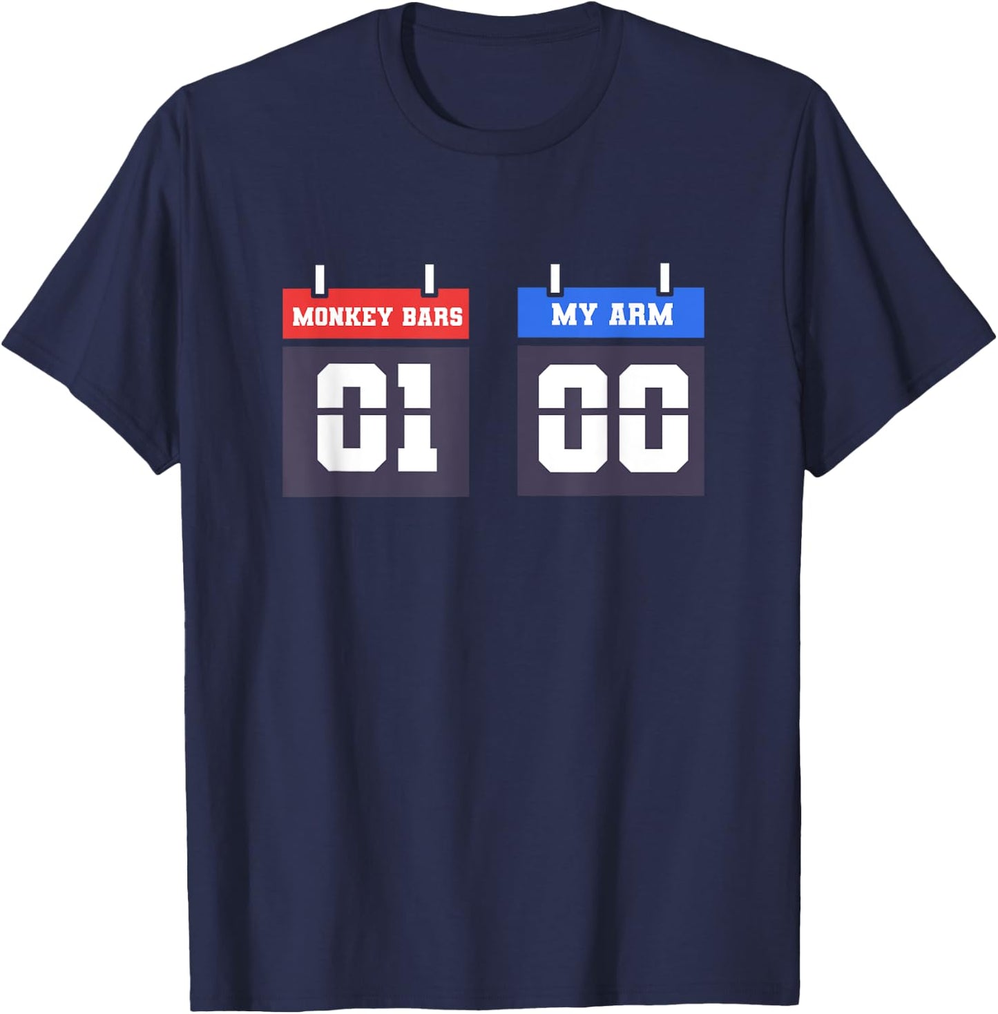 Monkey Bars Funny Broken Arm For Kids T-Shirt - T-Shirt | Navy