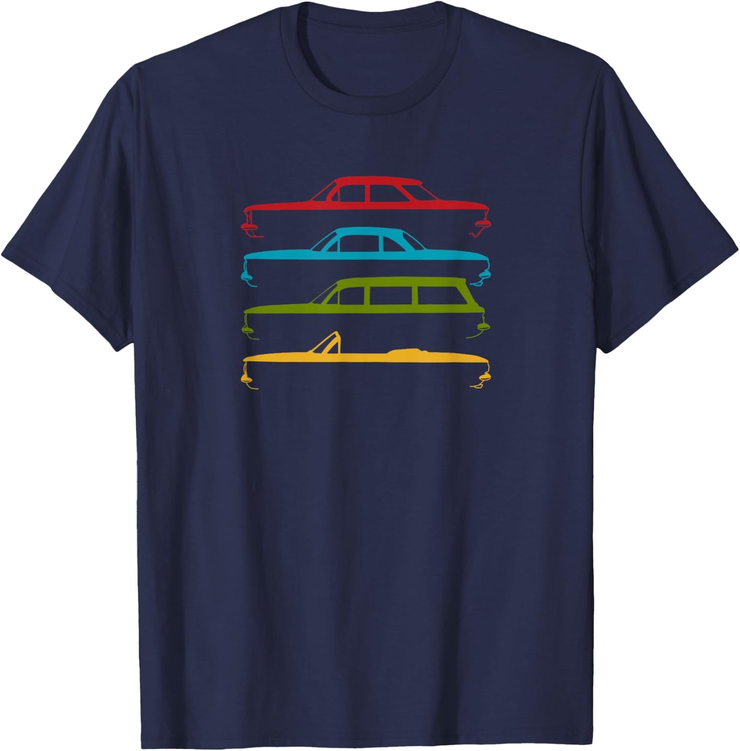 Early Model Corvair 1960, 1961, 1962, 1963, 1964 T-Shirt - T-Shirt | Navy
