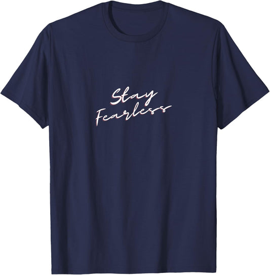 Stay Fearless Gym Pump Cover T-Shirt - T-Shirt | Navy