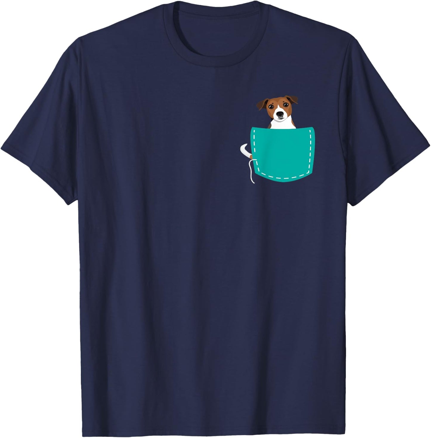 Jack Russell Dog In A Pocket - Dog Owner Animal Whisperer Women Girls Kids T-Shirt - T-Shirt | Navy