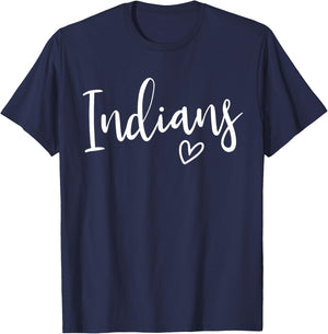 Indians High School Indians Sports Team Women's Indians T-Shirt - T-Shirt | Navy