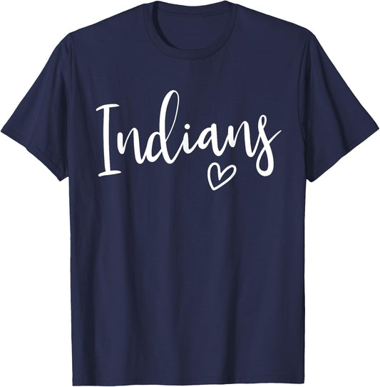 Indians High School Indians Sports Team Women's Indians T-Shirt - T-Shirt | Navy
